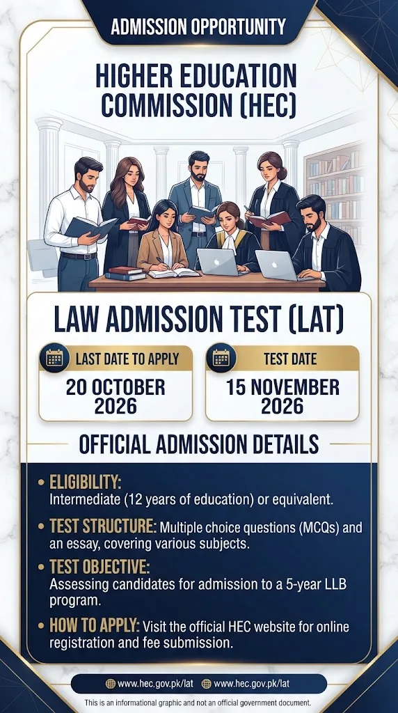 Advertisement: HEC Law Admission Test (LAT) November 2026